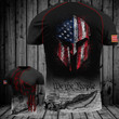 Spartan Warrior American Flag Shirt Patriotic Tee Shirts Mens Gift For Hubby