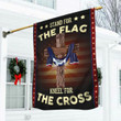 Wyoming Stand For The Flag Kneel For The Cross Flag Christian Patriotic Yard Decor