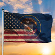 Utah Flag With Old American Flag US State Patriotic Outdoor Decor