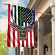 US Army Eagle Thin Green Line American Flag Military Pride Patriotic Flags And Banners