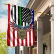 US Navy Eagle Thin Green Line American Flag Honoring USN Patriotic Flags Indoor Outdoor