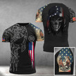 Skull Betsy Ross Flag We The People T-Shirt USA Flag Gun Skull Cool Shirts For Men