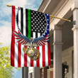 US Marine Corps Eagle Thin Green Line American Flag Proud USMC Patriotic Flags And Banners