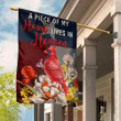 Cardinal A Piece Of My Heart Lives In Heaven Texas Flag Memorial Flag For Texans Home Decor