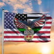 U.S Navy Eagle Thin Green Line American Flag Honor USN U.S Navy Patriotic Flag