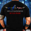 Oregon And American Flag Skull T-Shirt Hello Darkness My Old Friend Shirt For Oregon Lovers