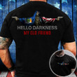 New York Hello Darkness My Old Friend Shirt New York And USA Flag Skull Apparel For Fathers Day