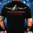 Rhode Island Hello Darkness My Old Friend Shirt Rhode Island And USA Flag Skull Apparel Men's