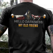 Texas American Flag Skull With Beer T-Shirt Hello Darkness My Old Friend Shirt For Texans