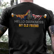 Arizona American Flag Skull With Beer T-Shirt Hello Darkness My Old Friend Shirt