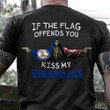 If The Flag Offends You Kiss My Virginiass Shirt Gun Skull Virginia Flag Mens T-Shirt