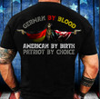 German By Blood American By Birth T-Shirt German USA Flag Skull With Gun Apparel For Patriots