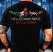 Italian Hello Darkness My Old Friend Shirt Italy USA Flag Skull With Gun Clothing For Italian