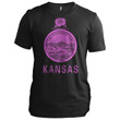 Kansas Breast Cancer Awareness Kansas T-Shirt Women's Gifts For Someone With Cancer
