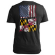 Maryland Stitch Flag Usa Maryland T-Shirt Patriots Merch Birthday Gift For Younger Brother