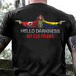 LGBT And American Flag Skull Hello Darkness My Old Friend Shirt Gifts