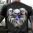 Indiana Three Skeletons No Evil T-Shirt Unique Graphic Tees Indiana Themed Gifts