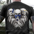 Pennsylvania Three Skeletons No Evil T-Shirt Skull Graphic Patriotic Shirts For Men