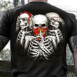 Marine Corp Three Skeletons No Evil T-Shirt Skull Art Military Apparel Gifts For Men