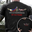 Philippine Flag And American Flag Shirt Skull With Gun Hello Darkness My Old Friend Shirt