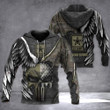 Custom US Army Hoodie Skull With Wings Bat And Eagle Military Clothing Gifts For Army
