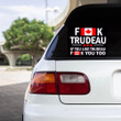 Canada Fck Trudeau Car Sticker If You Like Trudeau Fck You Too Merch For Canadian