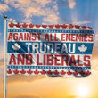 Canada Against All Enemies Trudeau And Liberals Flag Canadian Merch Decoration
