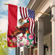 Dahlia Eagle Mexico Flag And American Flag Patriotic Outdoor Decor