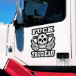 Fuk Trudeau EST 2015 Car Sticker Skeleton Middlefinger Anti-Trudeau Protest Anti Liberal