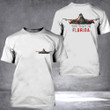 Try That In Florida Shirt Florida And American Flag Skull With Gun Clothing Gifts For Guys