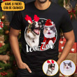 Personalized Photo Dog And Cat Christmas Shirt 2023 Christmas Pet Lovers Gifts