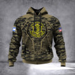 Israel Defense Forces Camo Hoodie USA Flag We Stand With Israel Strong Support Apparel