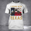 I Stand With Texas Shirt Texas Barbed Wire T-Shirt Gifts For Gun Lovers