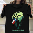 Bigfoot I Stand With Texas Shirt Support Texas T-Shirt Patriotic Gifts