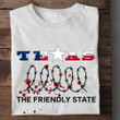 I Stand With Texas Shirt Texas The Friendly State T-Shirt Gifts For Patriots