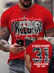 A True Patriot Charlie Kirk T-Shirt Freedom Tribute Red White And Blueberries Shirt