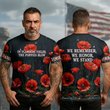 Custom U.S Veteran 250Th Anniversary T-Shirt In Flanders Fields Poppies Blow Veteran Clothing