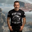 US Veteran Design T-Shirt Stay Low One Shot One Kill Proud Veteran Clothing