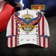 Custom Name Veteran Baseball Cap Patriotic Bald Eagle Dog Tags Hat Gift For Brothers