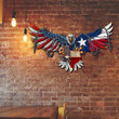 Come And Take It Razor Wire Metal Sign USA And Texas Flag Eagle Wall Signs I Stand With Texas