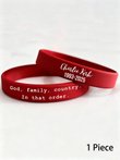 Charlie Kirk God Family Country Wristband In That Order Rest In Peace Merch