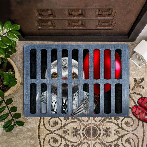 Sloth Clown Halloween Doormat Unique Halloween Floor Mat Indoor House Decor Merch