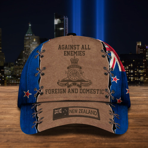 Regiment Artillery Against All Enemies New Zealand Flag Hat Honor Military Mens Patriotic Hats