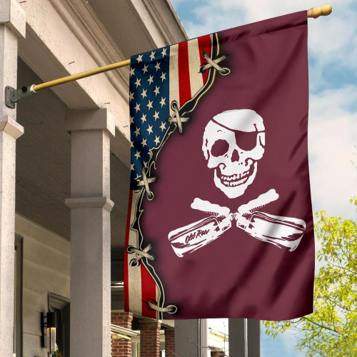 Ms State Pirate Flag American And Old Row Maroon Pirate Flag Front Lawn Decor