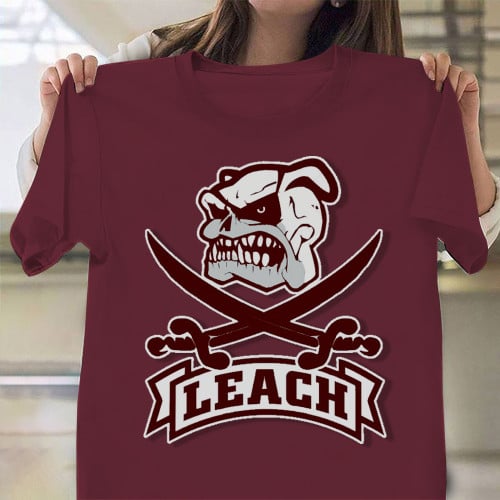 Leach Pirate Bulldog T-Shirt Mississippi State Pirate Flag Shirt