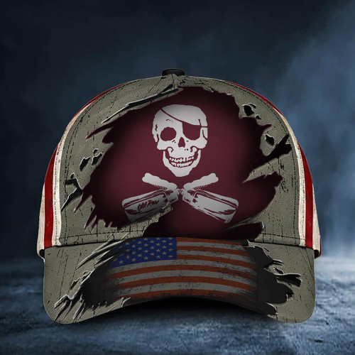 Mississippi State Pirate Hat American Flag Mike Leach Pirate Merchandise