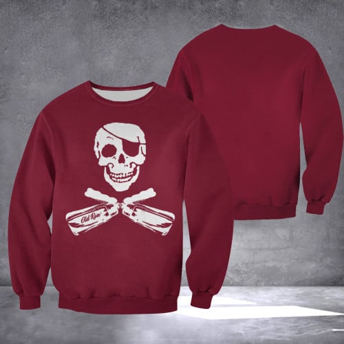 Old Row Mississippi State Pirate Sweatshirt Maroon Pirate Flag Clothing Gift