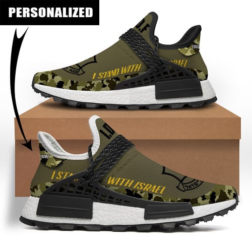 Personalized I Stand With Israel NMD Human Shoes Israel defense forces IDF Shoes