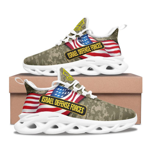 Israel Defense Forces Clunky Sneakers American I Stand With Israel Shoes Camo Merch