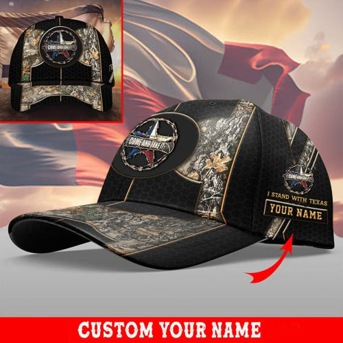 Custom Come And Take It Barbed Wire Camo Hat I Stand With Texas Hat Support Texas Merchandise